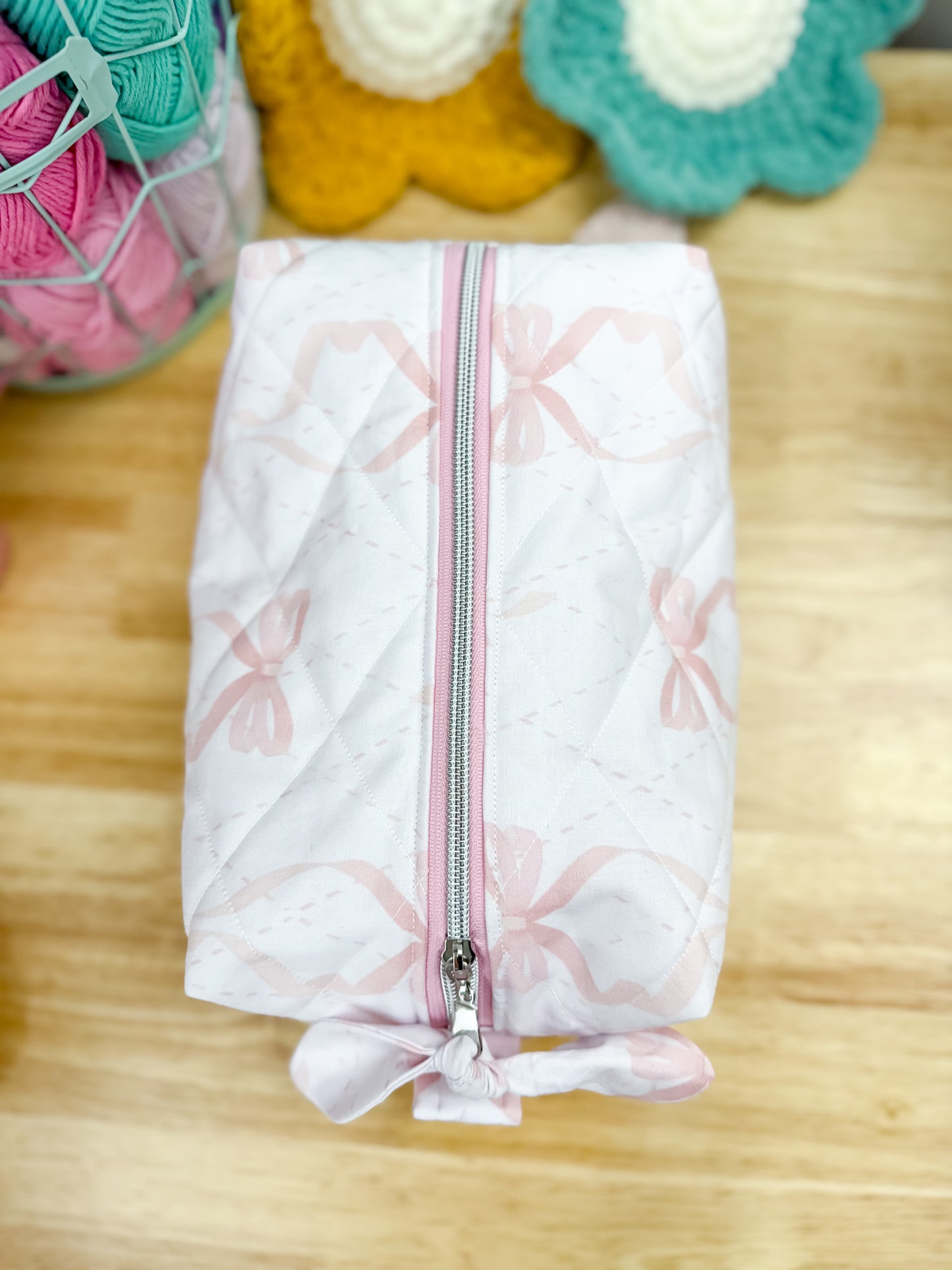 Pink Coquette Large Quilted Boxy Bag