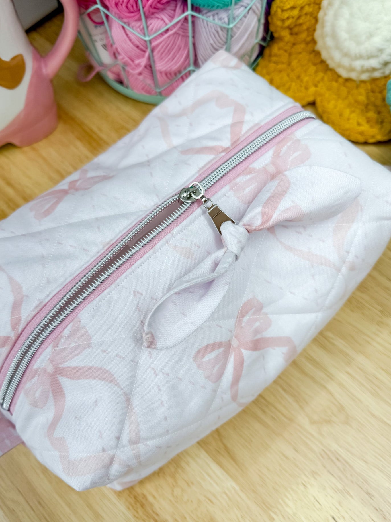 Pink Coquette Large Quilted Boxy Bag