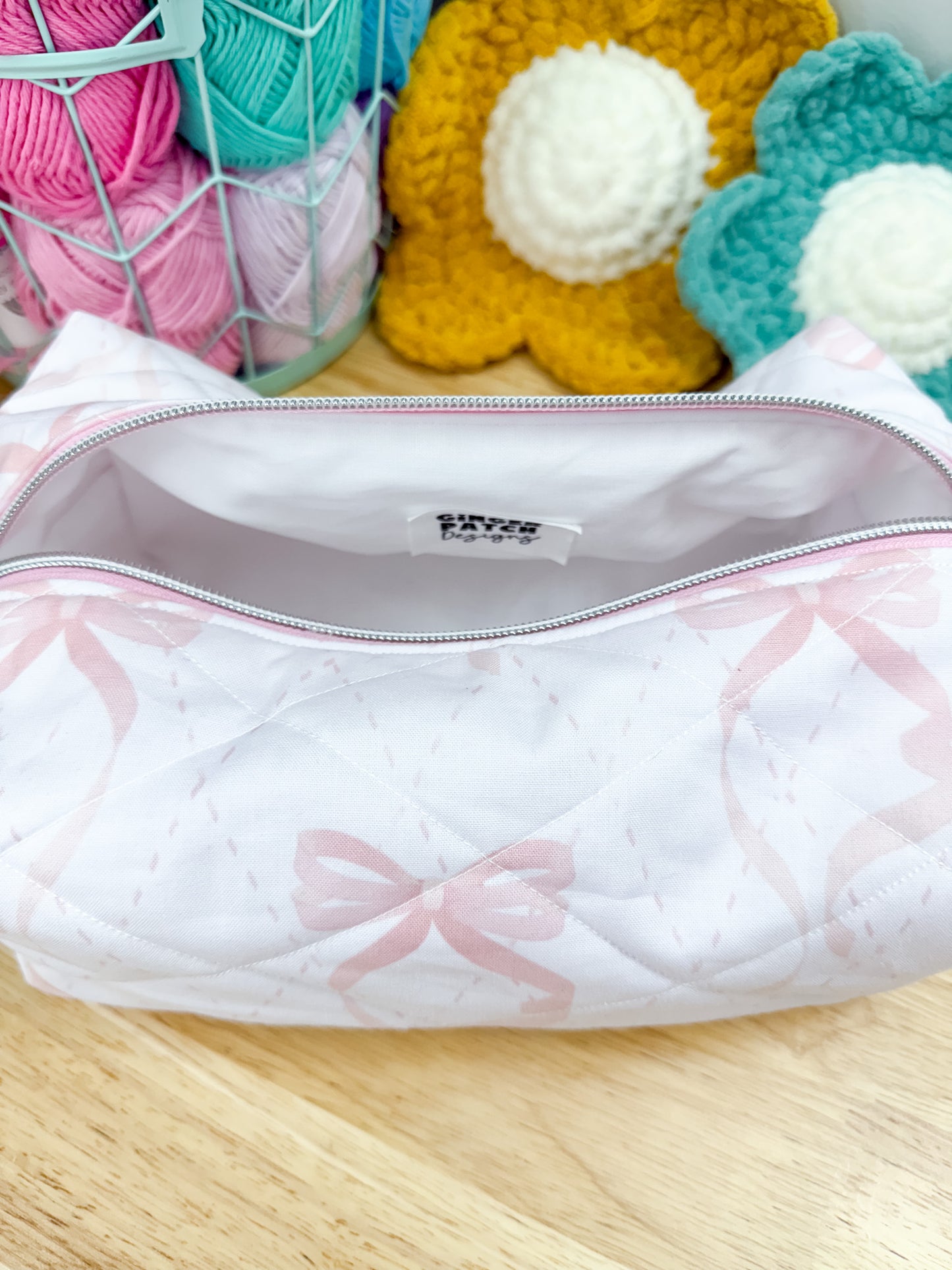 Pink Coquette Large Quilted Boxy Bag