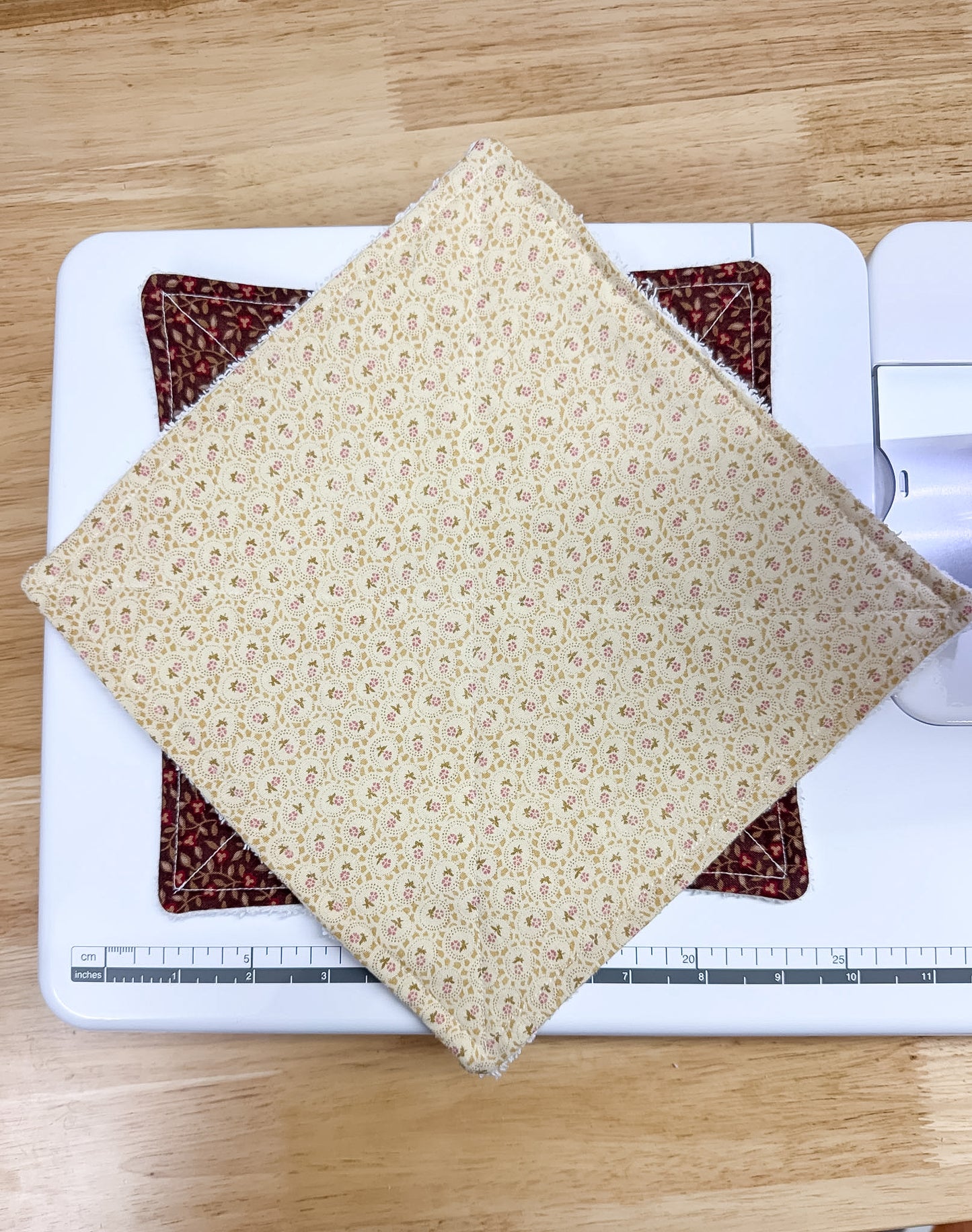 2-Pack Terry Cotton Dish Cloth Ditsy Brown