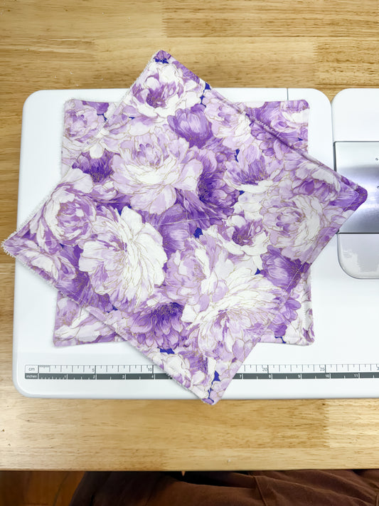 2-Pack Terry Cotton Dish Cloth Light Purple