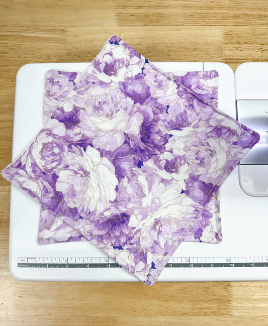 2-Pack Terry Cotton Dish Cloth Light Purple