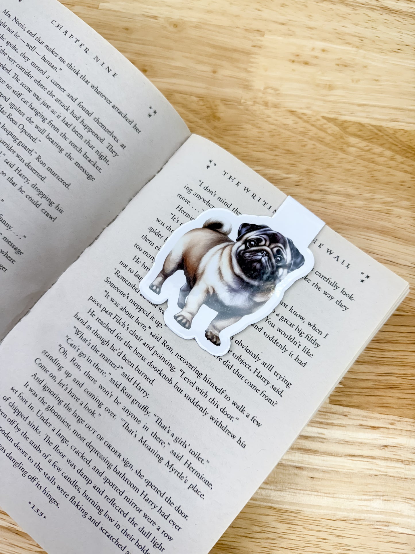 Fawn Pug Dog Magnetic Bookmark