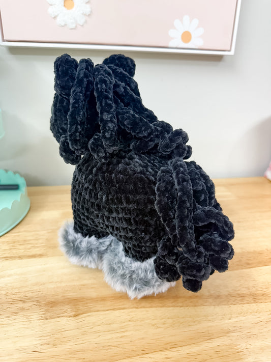 Black Pony Crochet Plushie