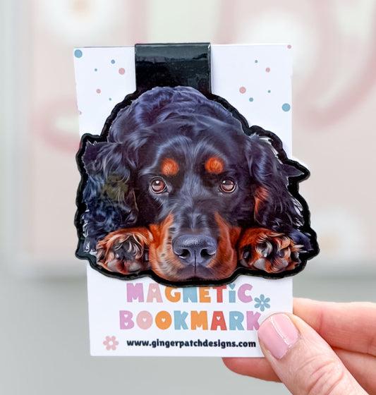 Gordon Setter Dog Magnetic Bookmark