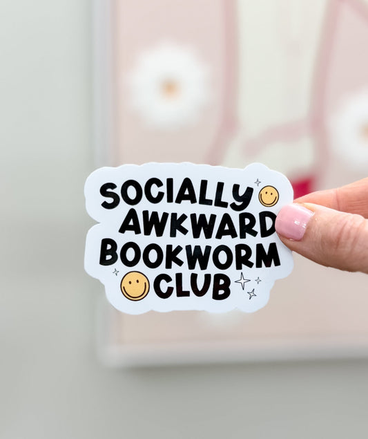 Social Awkward Bookworm Sticker