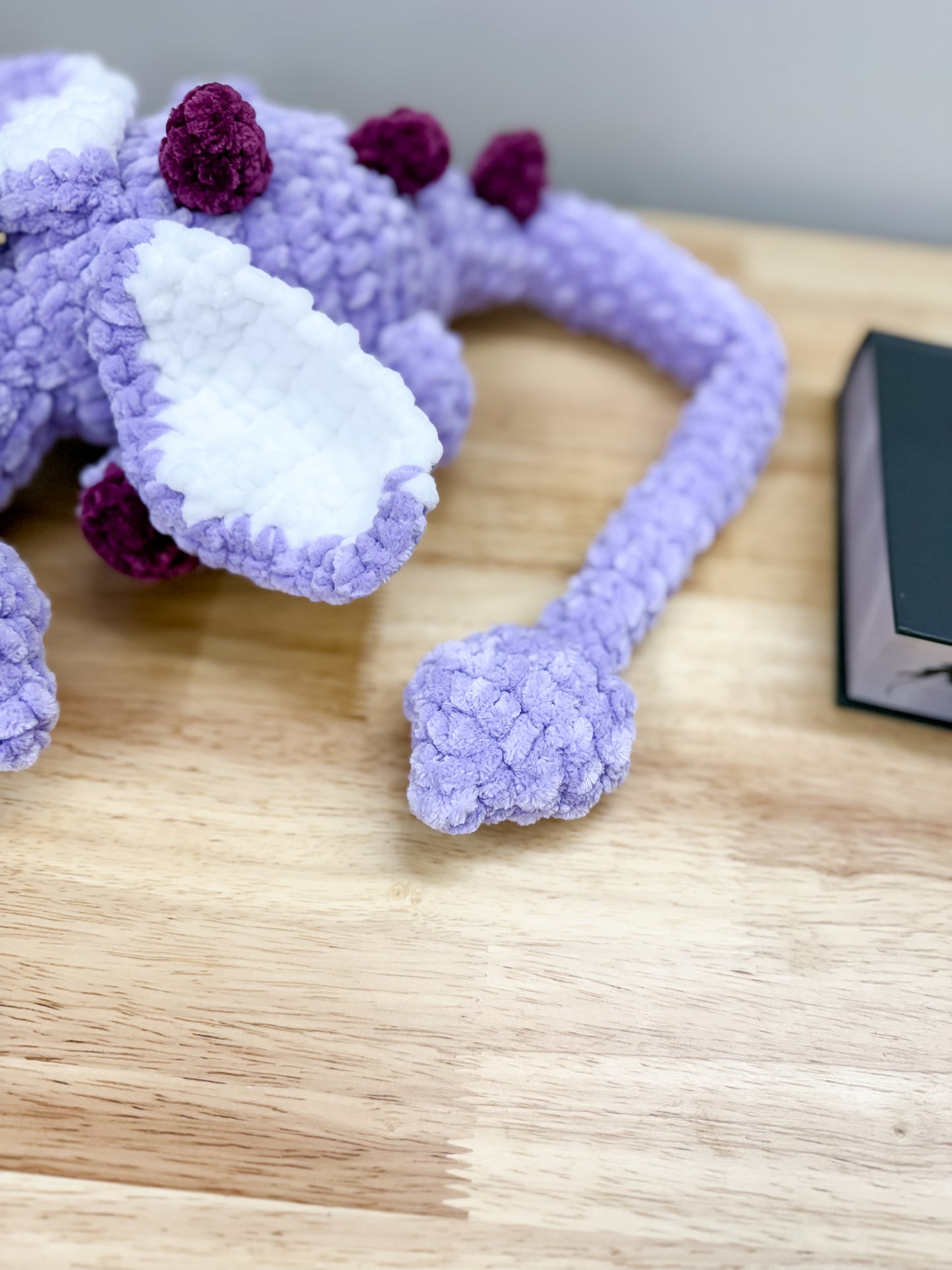 Purple Crochet Dragon Plushie