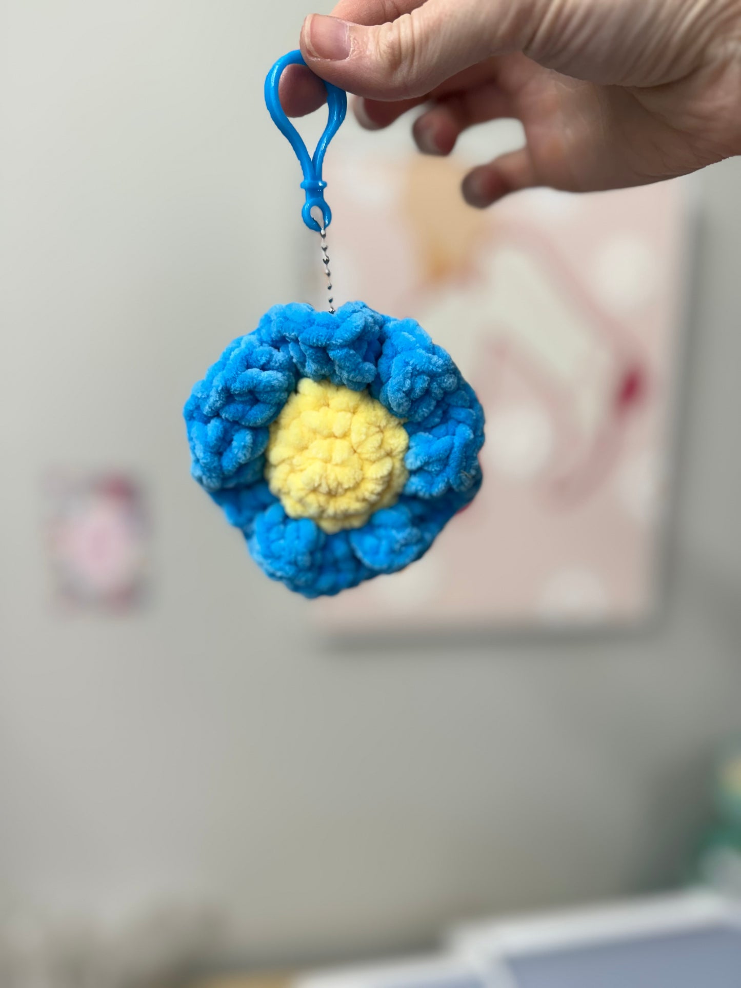 Daisy Flower Keychain