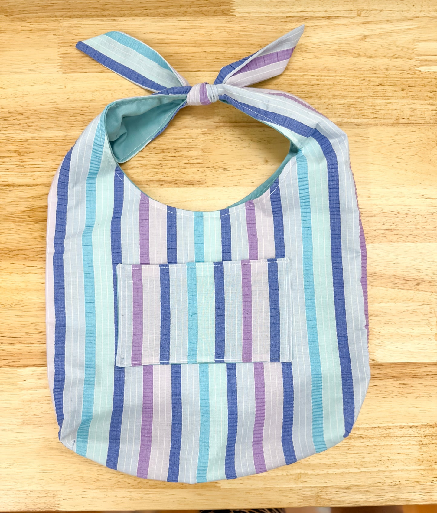 Gigi Slouchy Bag Small Blue Stripes