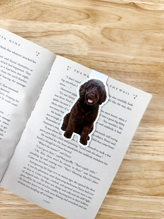 Black Labradoodle Magnetic Bookmark