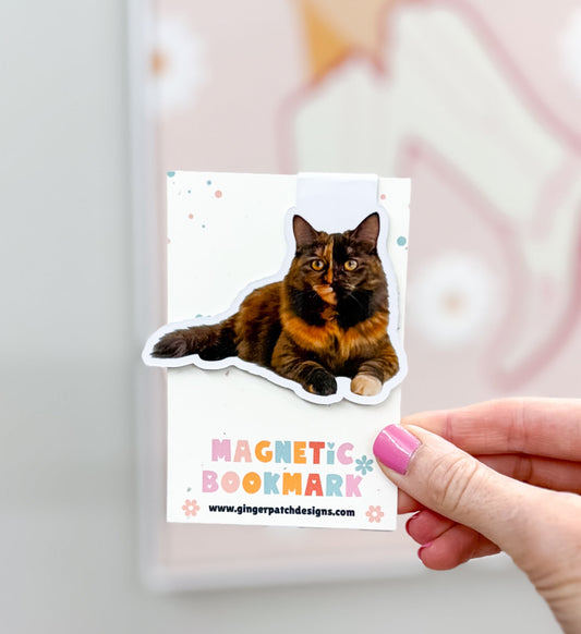 Tortoise Cat Magnetic Bookmark