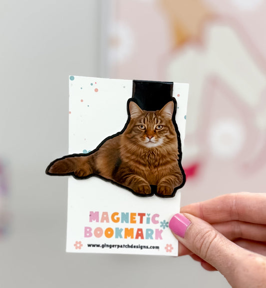 Tabby Cat Magnetic Bookmark