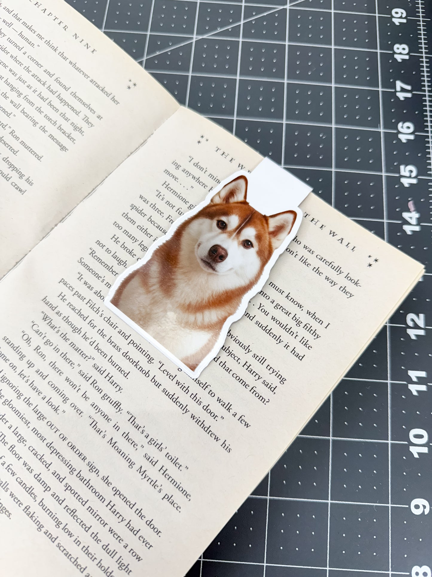 Red Husky Magnetic Bookmark