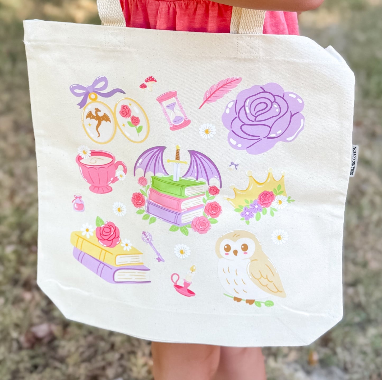 Whimsical Romantasy Canvas Tote Bag
