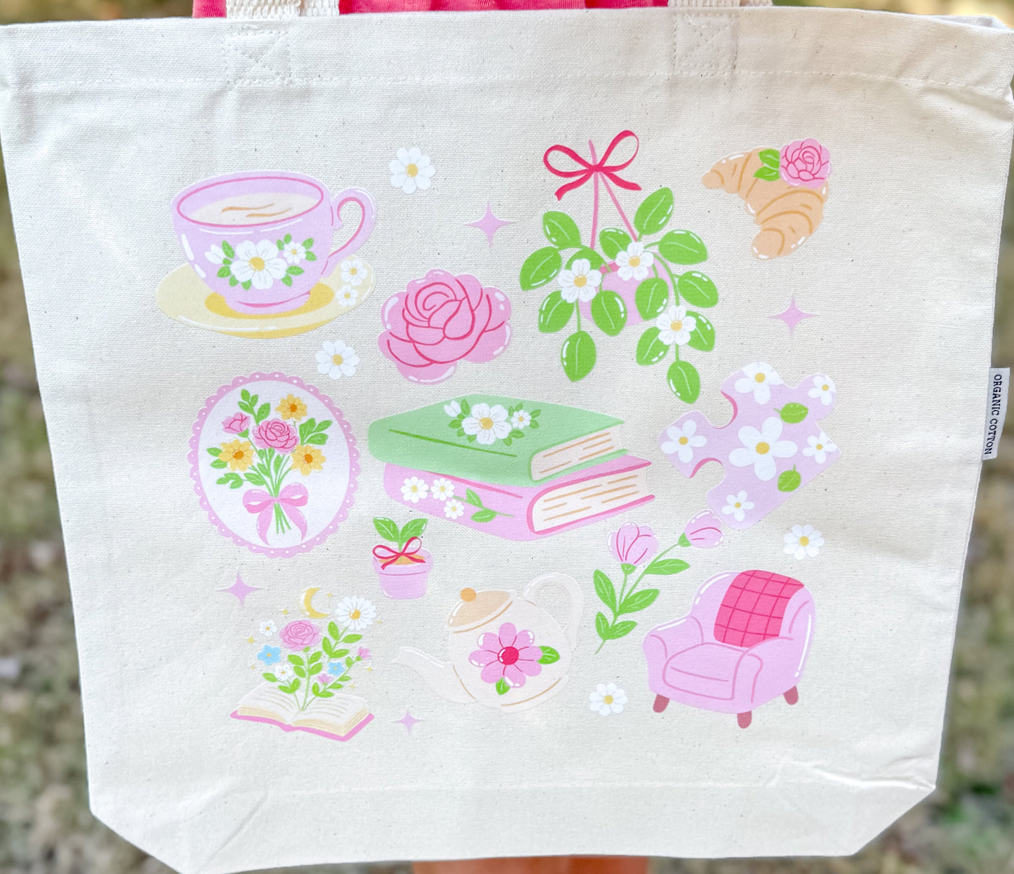 Whimsical Cozy Home Canvas Tote Bag