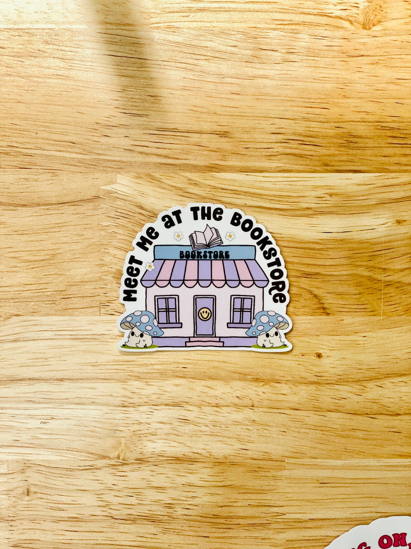 Meet Me At The Bookstore Sticker, Library Sticker, Cute Reading Sticker