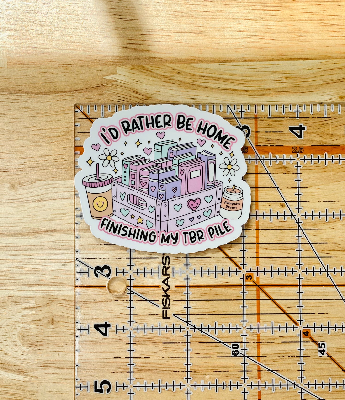 I'd Rather Be Home Reading My TBR Pile Sticker