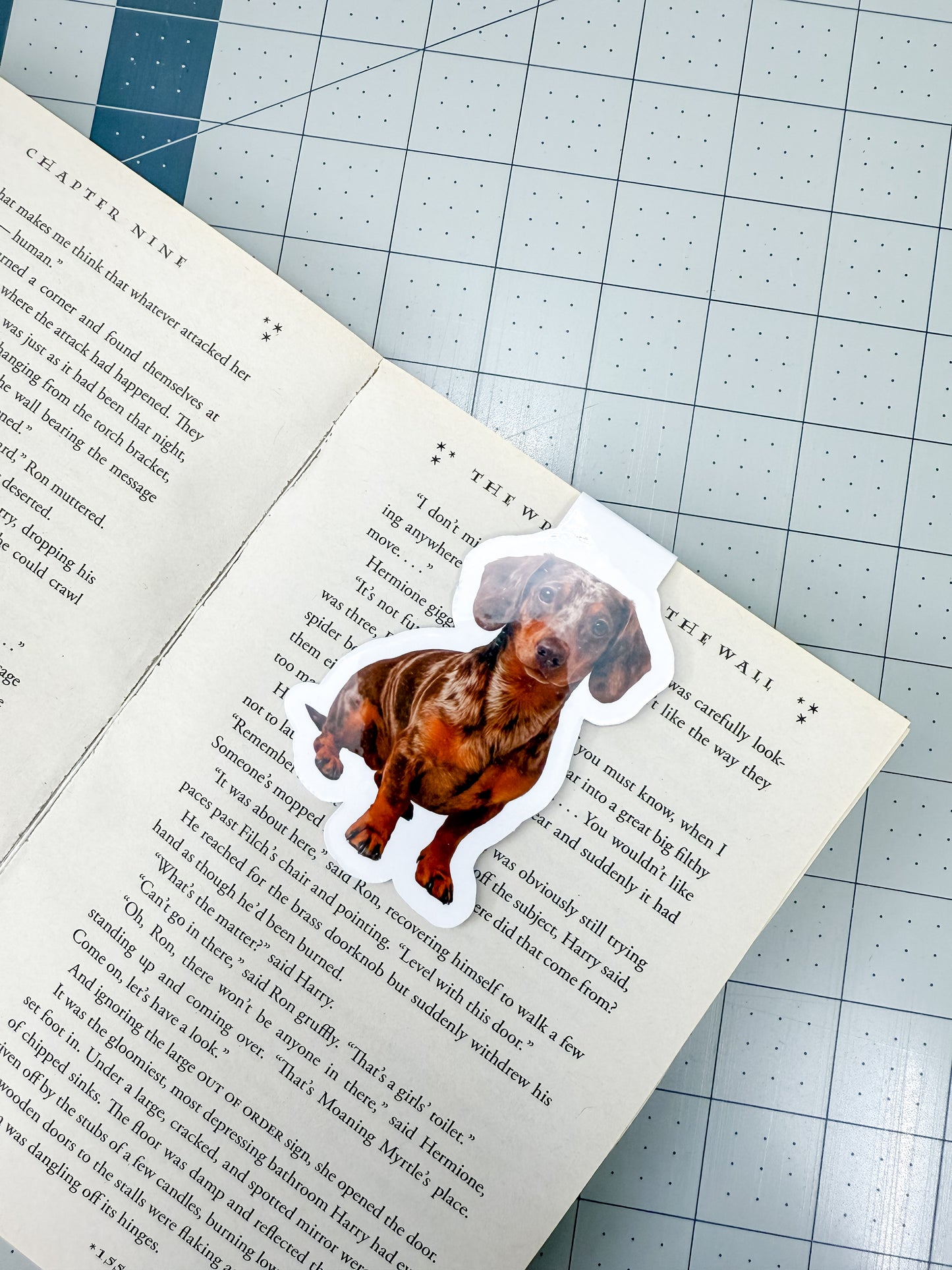 Dapple Dachshund Magnetic Bookmark