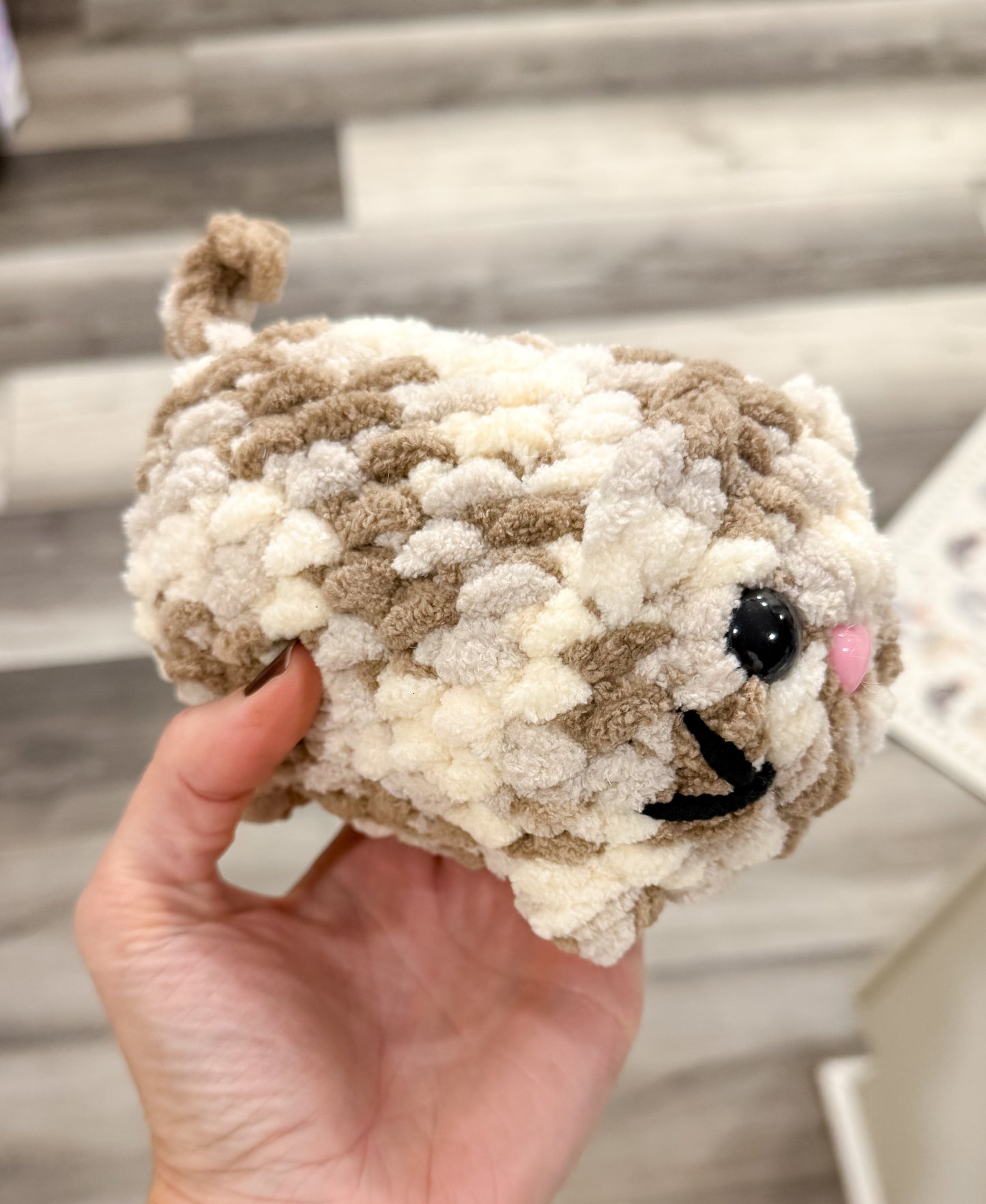 Tan Crochet Cat Plushie