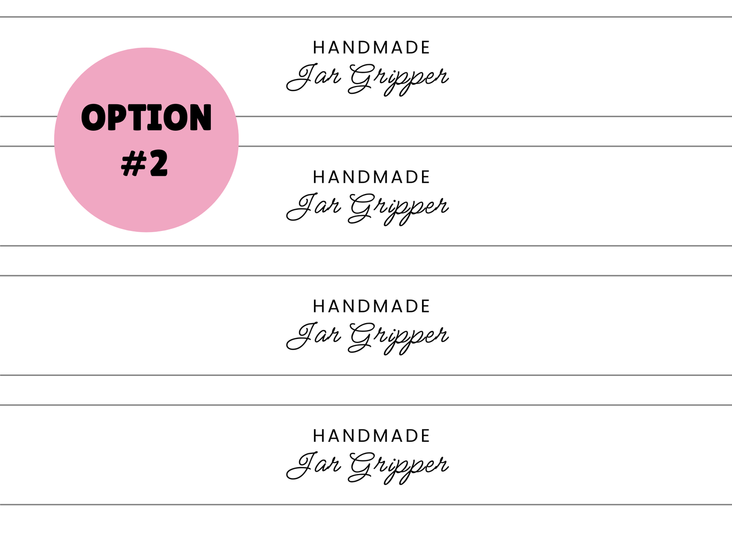 PRINTED LABELS Jar Gripper Wrap Labels