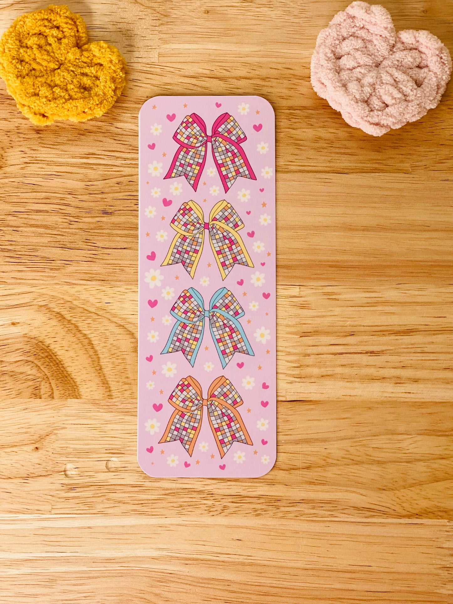 Pink Sparkle Bow Bookmark, Disco Bow Bookmarks, Retro Bow, Disco Vibes, Bookmarks for Girls, Girlie Girls, Bookmarks for Students