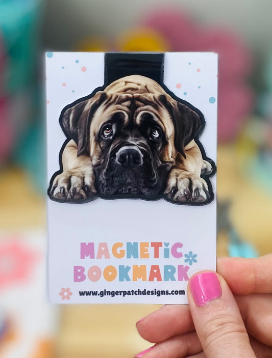 Fawn Bull Mastiff Magnetic Bookmark