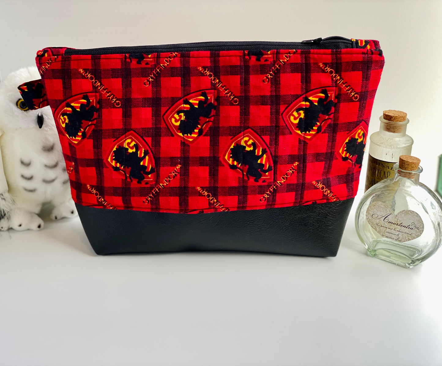 Red Gryffindor Quilted Flannel Jumbo Pouch