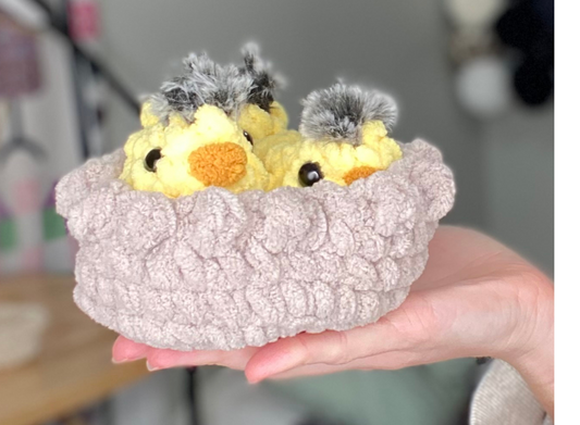 Set of Nesting Baby Chickens Crochet Farm Toys