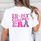 In My Crochet Era Tee, Pink Crochet Ball Pocket, Pink Retro Tee, Shirts for Crocheters Double-Sided, White Comfort Colors