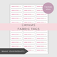 Custom 100% Cotton Canvas Sew-In Fabric Tags