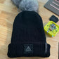 Wizard Black Knit Pom Beanie