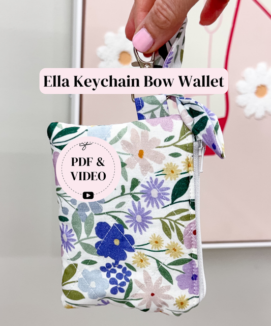 Ella Keychain Bow Wallet Pattern | PDF Instant Download + Video Tutorial Access