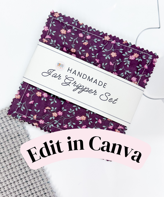 EDITABLE Jar Gripper Wrap Labels | Custom Packaging