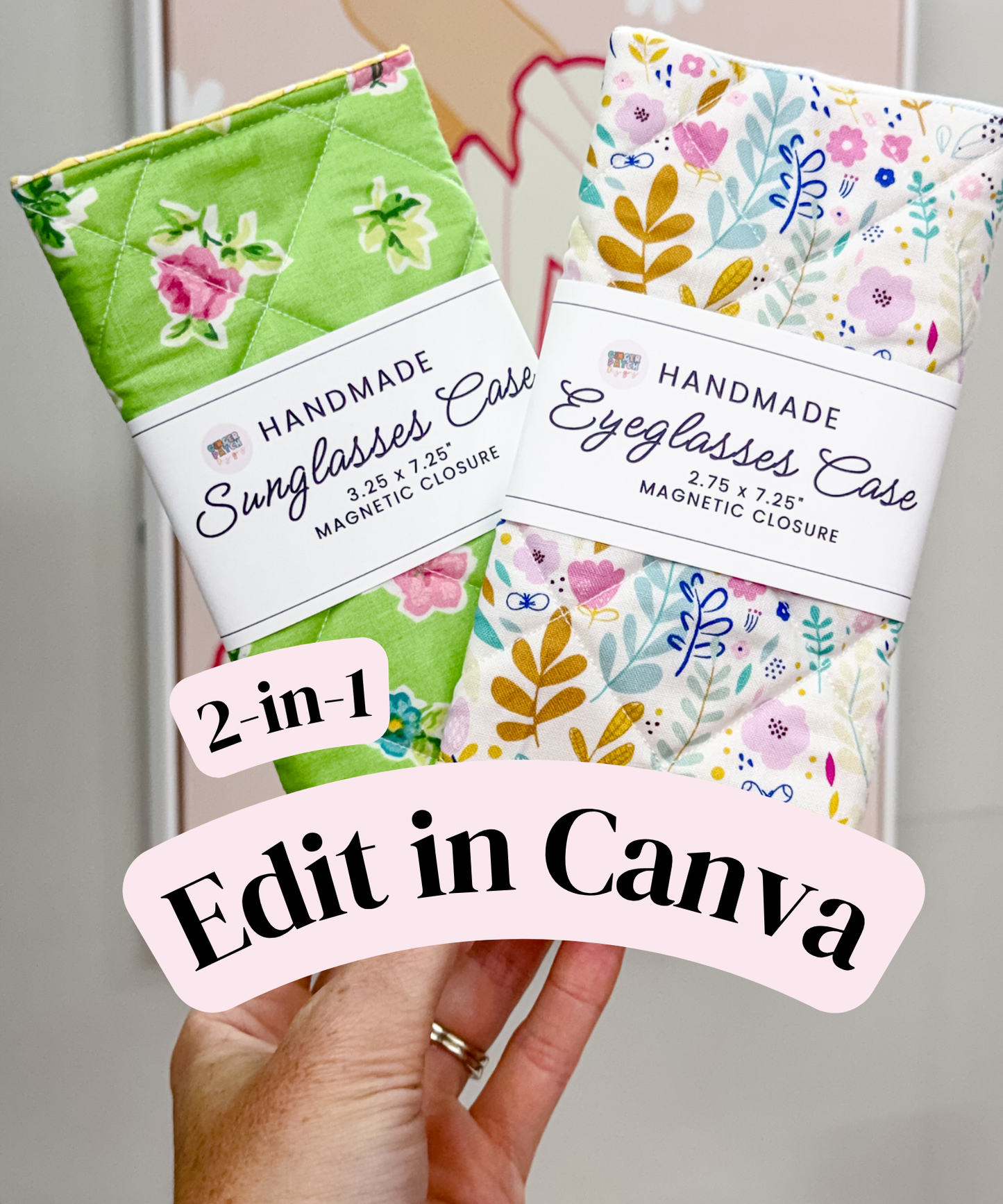 EDITABLE Sunglasses & Eyeglasses Case Wrap Labels | Custom Product Tags