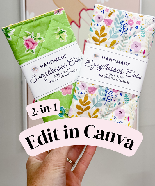 EDITABLE Sunglasses & Eyeglasses Case Wrap Labels | Custom Product Tags