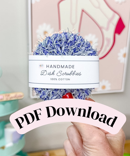 PDF DOWNLOAD Dish Scrubbie Wrap Labels | PRINTABLE TEMPLATES