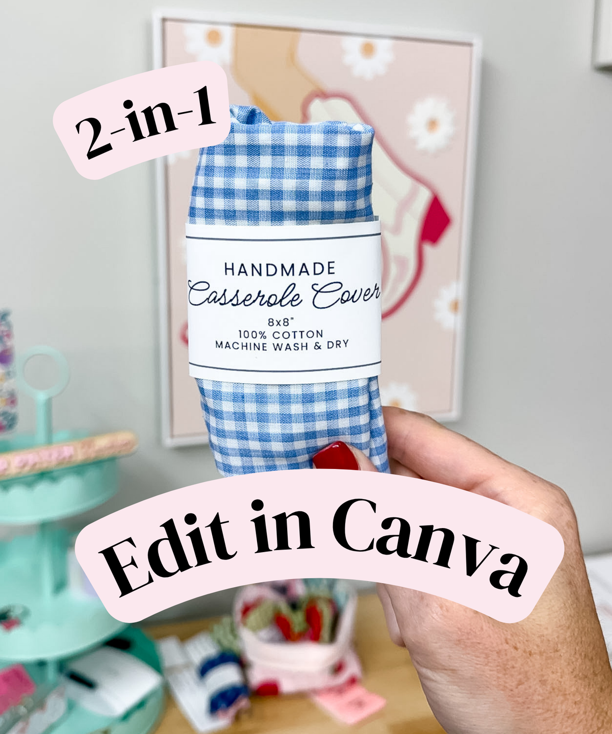 EDITABLE Casserole Cover Wrap Labels | Custom Packaging