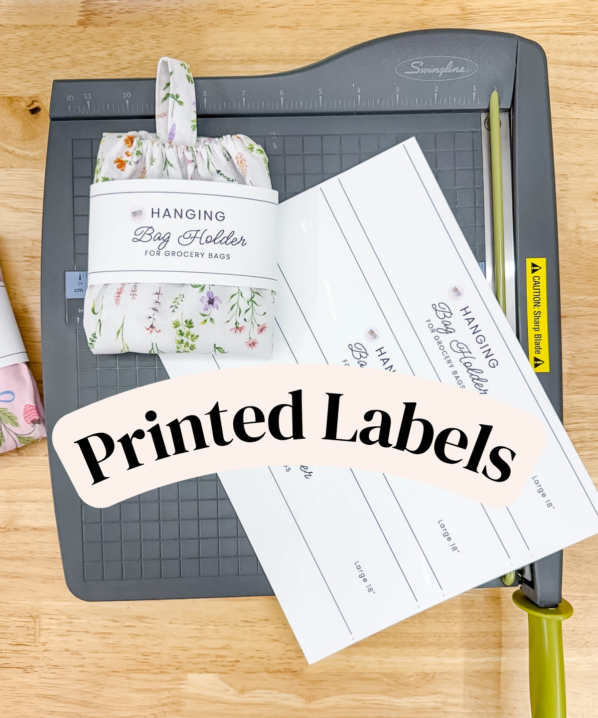 PRINTED LABELS Bag Holder Wrap Labels