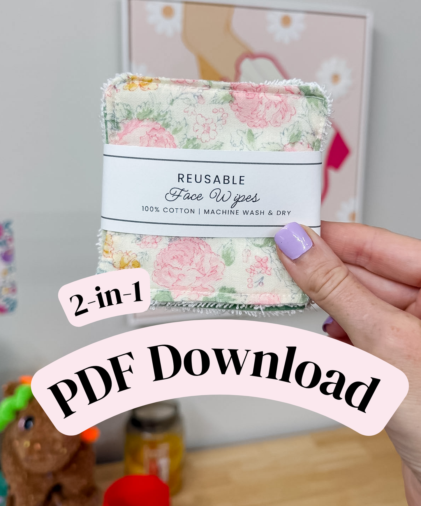 2-in-1 PDF DOWNLOAD Face Wipe Wrap Labels | PRINTABLE LABELS