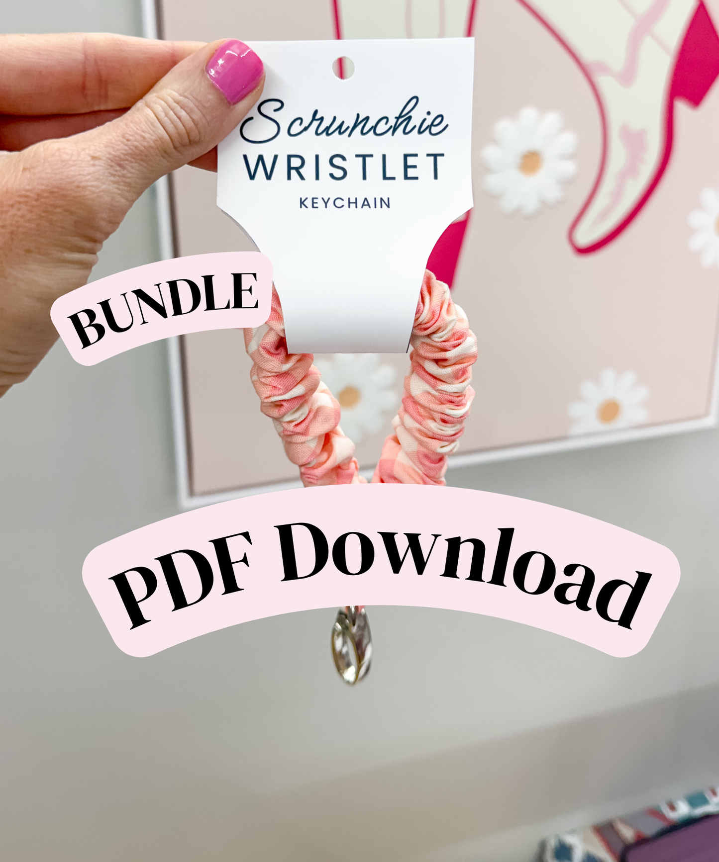 3-in 1 PRINTABLE BUNDLE | Scrunchie Wristlet & Lanyard Wrap Labels | Downloadable PDF