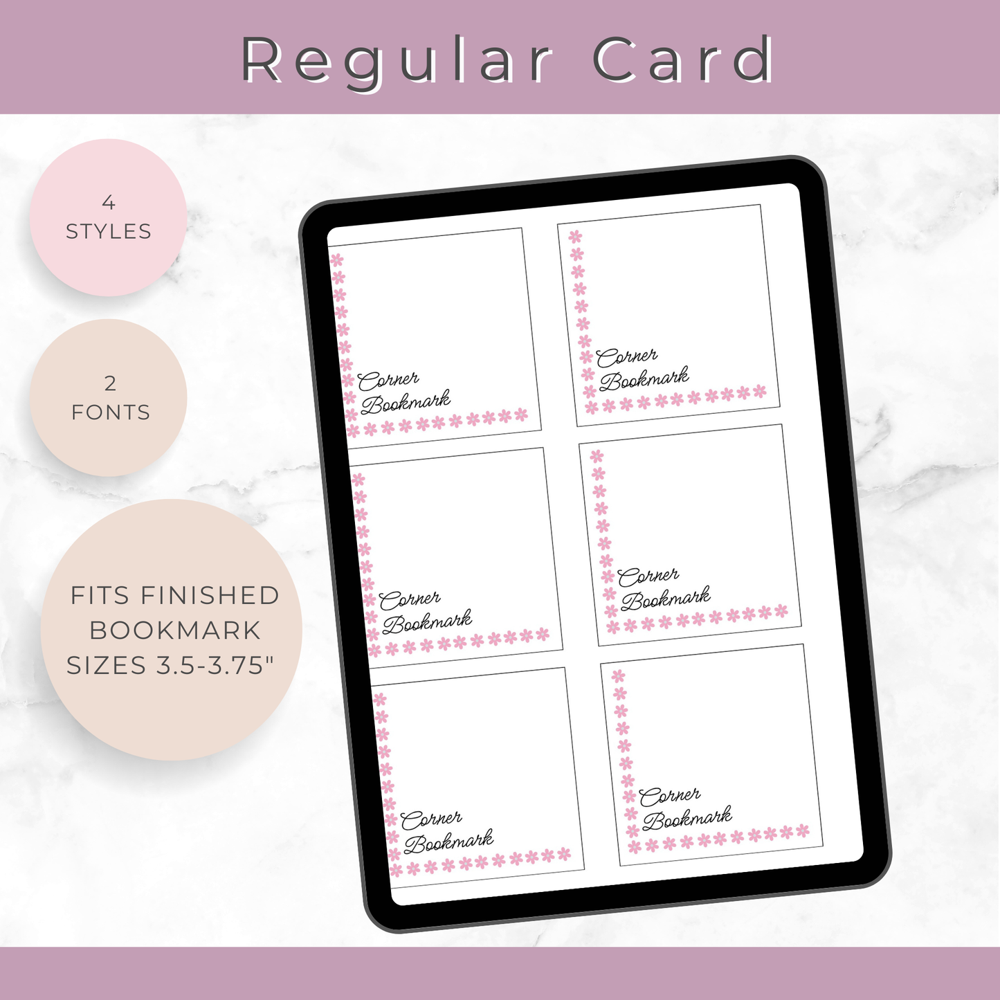 2-in-1 PDF DOWNLOAD Corner Bookmark Label Cards | PRINTABLE LABELS