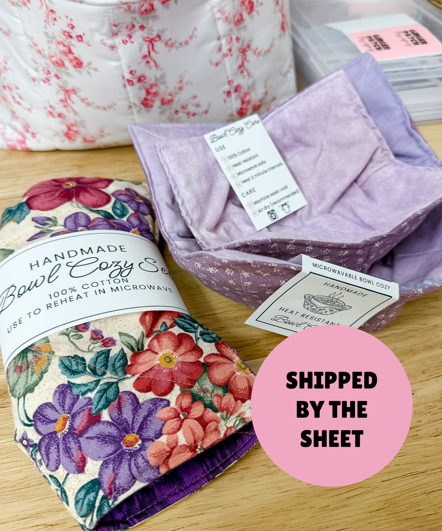 PRINTED LABELS Bowl Cozy Labels & Tags