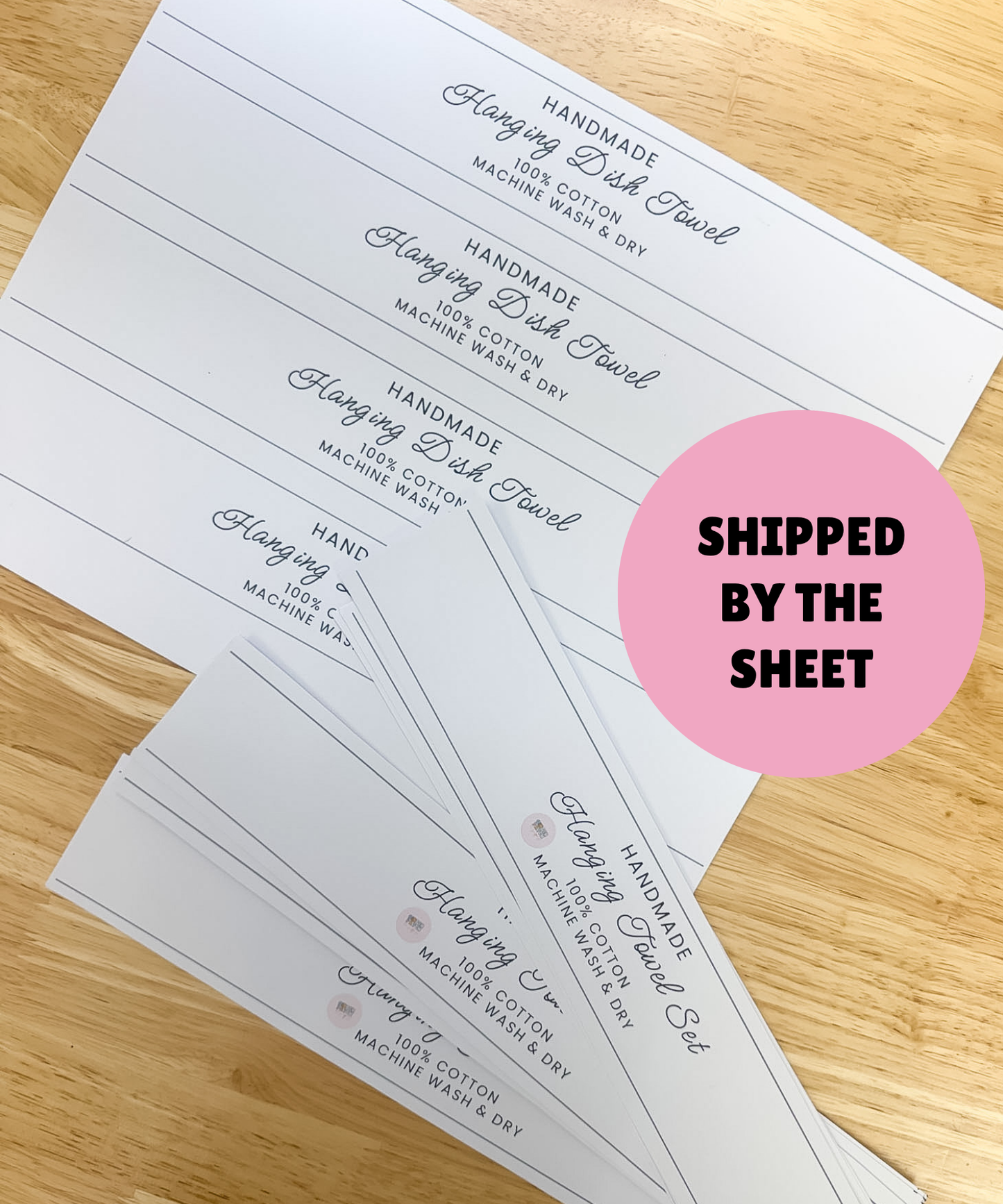 PRINTED LABELS Bag Holder Wrap Labels