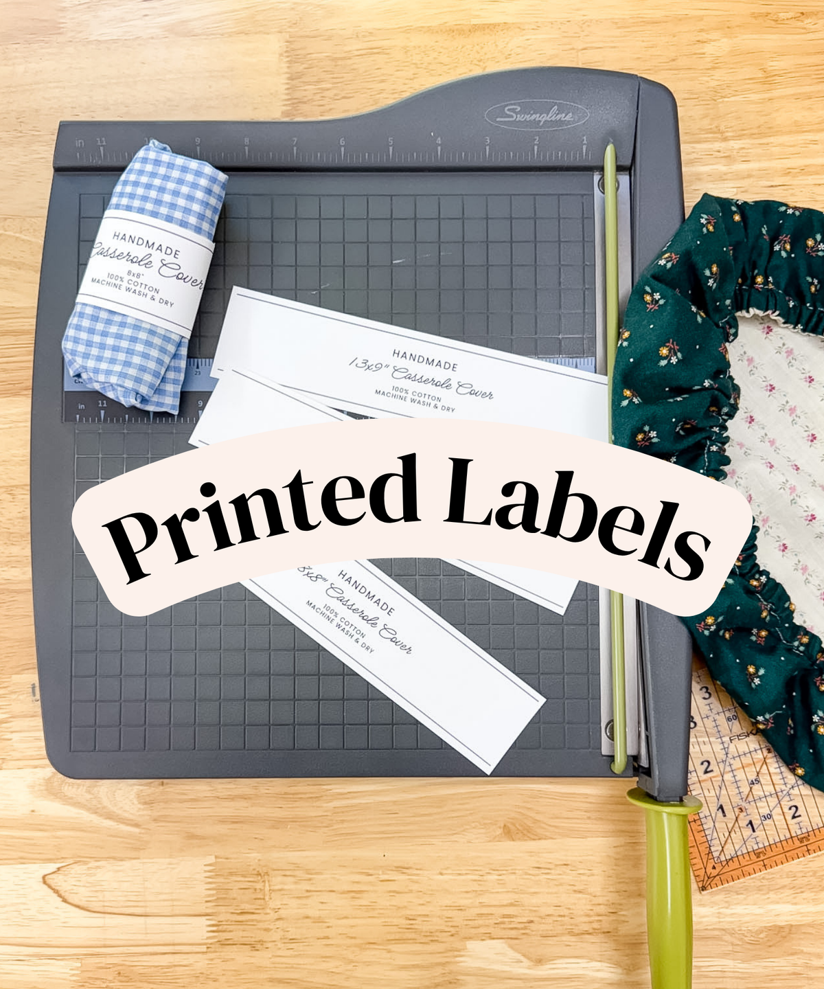 PRINTED LABELS Casserole Cover Wrap Labels