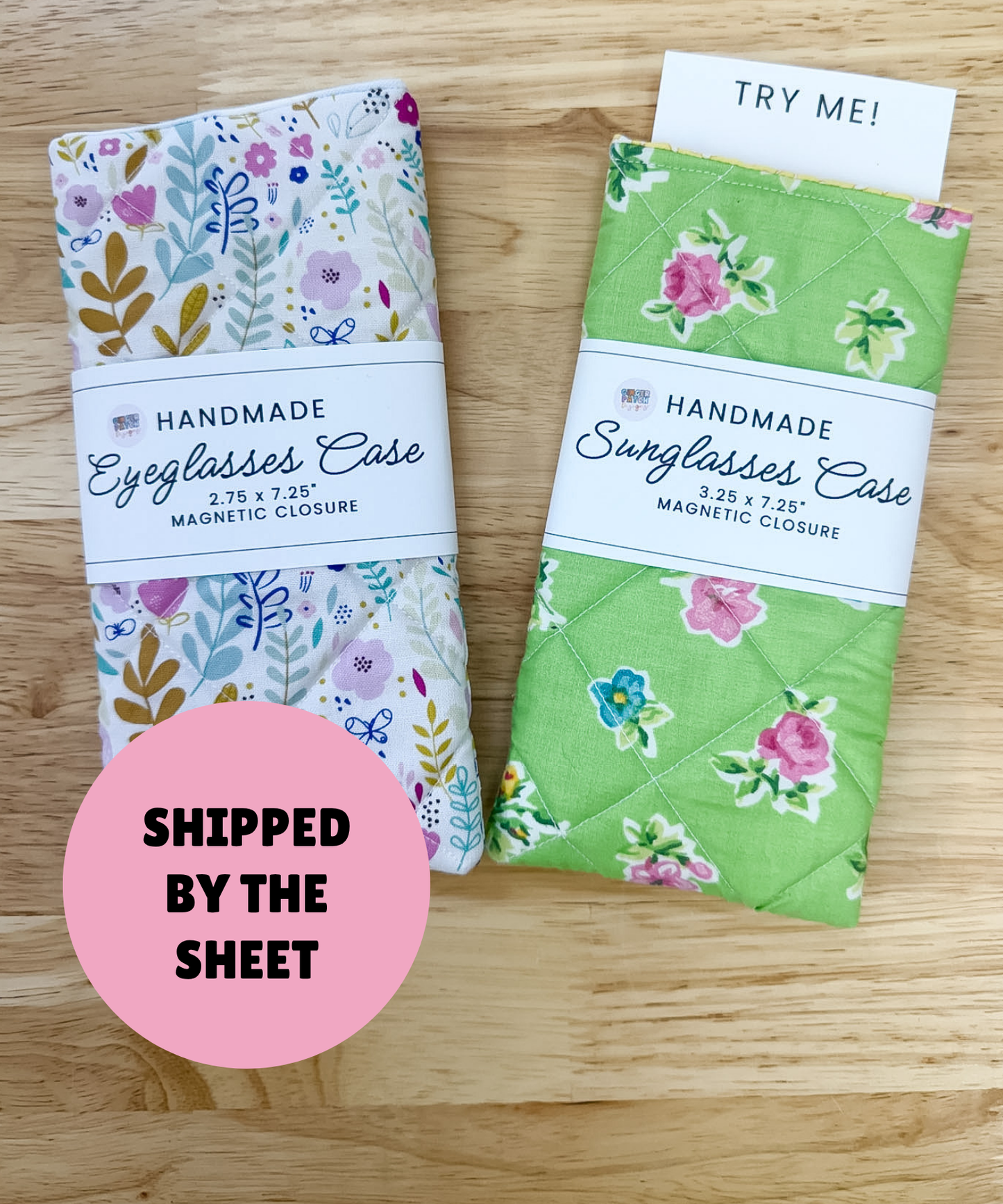 PRINTED LABELS Eyeglasses Case Wrap Labels