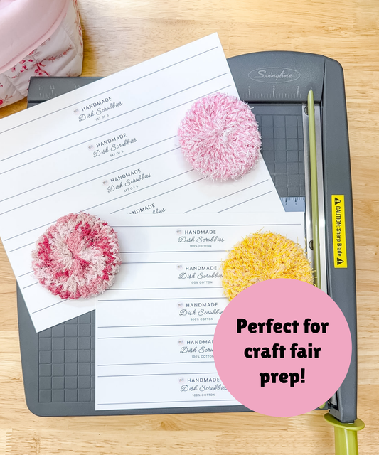 PDF DOWNLOAD Dish Scrubbie Wrap Labels | PRINTABLE TEMPLATES