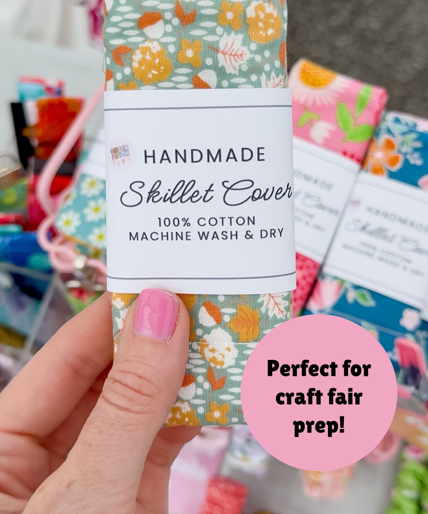 PRINTED LABELS Skillet Handle Cover Wrap Labels
