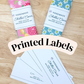 PRINTED LABELS Skillet Handle Cover Wrap Labels