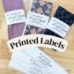 PRINTED LABELS Dish Cloth Wrap Labels