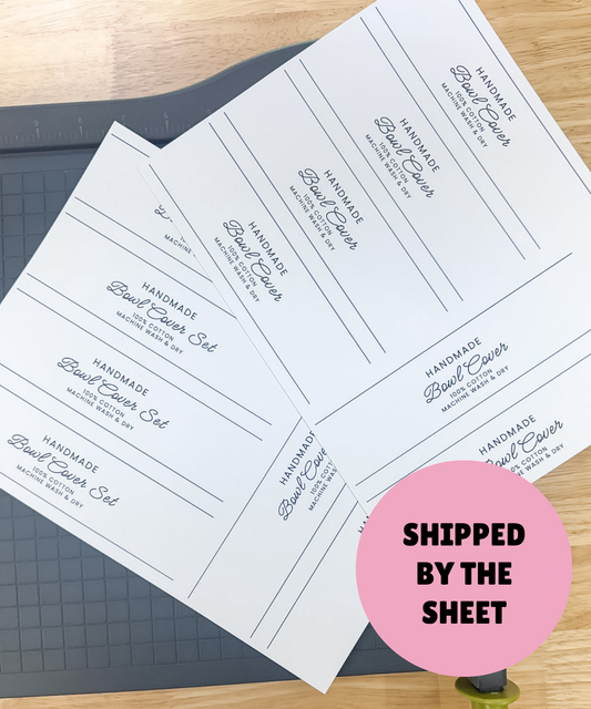 PRINTED LABELS Casserole Cover Wrap Labels